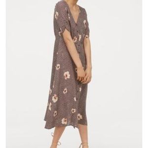 H&M Brown Floral Maxi Dress